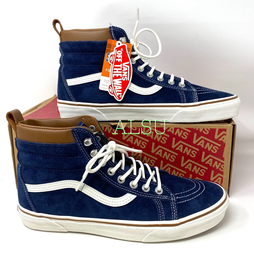 VANS SK8-HI MTE Dress Blues Suede Men’s Sneakers - Picture 2 of 12